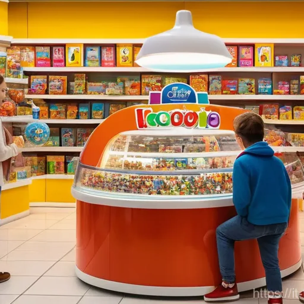터닝메카드 팬덤 규모 분석 - **Prompt 1: The Mecardimal Craze in an Italian Toy Store (2018)**
"A vibrant scene inside a busy...
